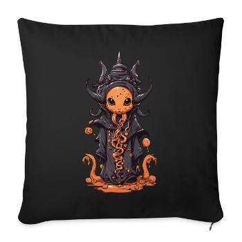 Slime Mage Kawaii Monster Magic - Housse de coussin décorative 45 x 45 cm - noir - Devant