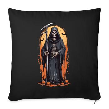 Ombre de la Faucheuse de minuit pour Halloween - Housse de coussin décorative 45 x 45 cm - noir - Devant