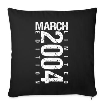 March 2004 March Anniversary March 2004 - Sofa pillowcase 17,3'' x 17,3'' (45 x 45 cm) - black - Front