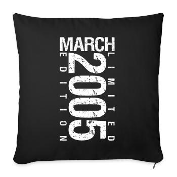 March 2005 March Anniversary March 2005 - Sofa pillowcase 17,3'' x 17,3'' (45 x 45 cm) - black - Front