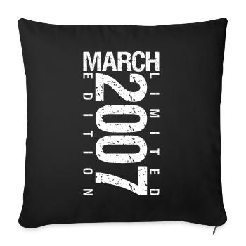 March 2007 March Anniversary March 2007 - Sofa pillowcase 17,3'' x 17,3'' (45 x 45 cm) - black - Front