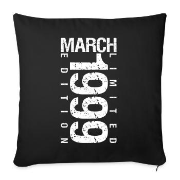 March 1999 March Anniversary March 1999 - Sofa pillowcase 17,3'' x 17,3'' (45 x 45 cm) - black - Front