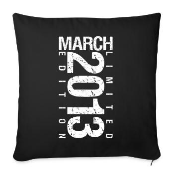 March 2013 March Anniversary March 2013 - Sofa pillowcase 17,3'' x 17,3'' (45 x 45 cm) - black - Front