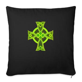 Croix celte - Housse de coussin décorative 45 x 45 cm - noir - Devant