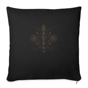 Conception de points abstraits - Housse de coussin décorative 45 x 45 cm - noir - Devant