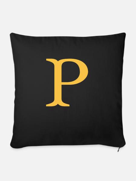 P - Sofakissenbezug 45 x 45 cm - Schwarz
