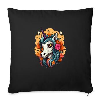 Halloween Costume Pumpkin Skeleton Horror Ghost - Sofa pillowcase 17,3'' x 17,3'' (45 x 45 cm) - black - Front
