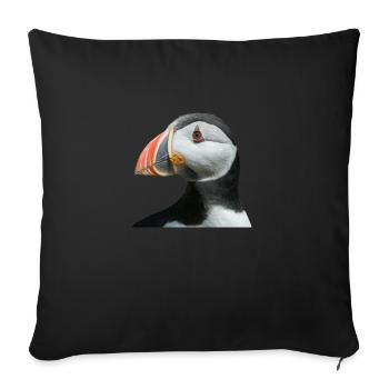 PUFFIN - Sofa pillowcase 17,3'' x 17,3'' (45 x 45 cm) - black - Front