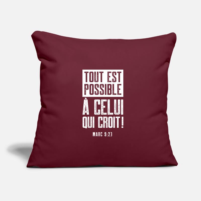 verset (version blanc) Housse de coussin décorative 45 x 45 cm