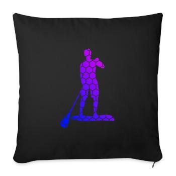 Sup Standup Paddle Paddle Standup P - Housse de coussin décorative 45 x 45 cm - noir - Devant