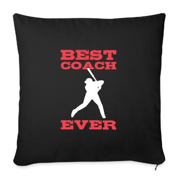 Softball Softball Player Coach - Sofa pillowcase 17,3'' x 17,3'' (45 x 45 cm) - black - Front