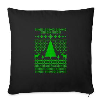 Ugly Christmas Binary Christmas - Sofakissenbezug 45 x 45 cm - Schwarz - Vorne