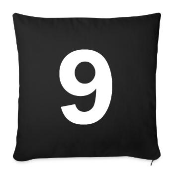 9 - Housse de coussin décorative 45 x 45 cm - noir - Devant