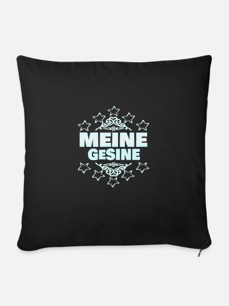 Gesine als Mädchen - Sofakissenbezug 45 x 45 cm - Schwarz