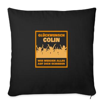 Kollege Colin - Sofakissenbezug 45 x 45 cm - Schwarz - Vorne
