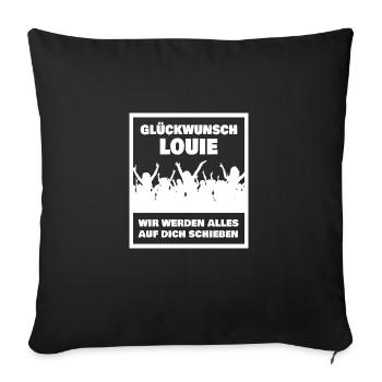 Cadeau pour Louie - Housse de coussin décorative 45 x 45 cm - noir - Devant