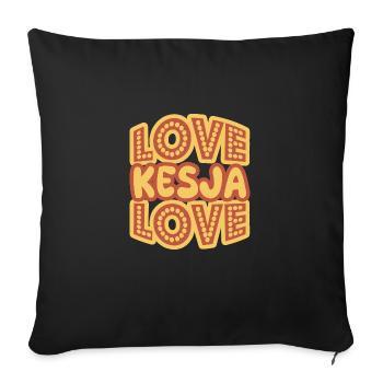 Prénom Kesja - Housse de coussin décorative 45 x 45 cm - noir - Devant
