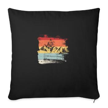 Montagnes alpinistes alpinistes alpinistes alpinisme - Housse de coussin décorative 45 x 45 cm - noir - Devant