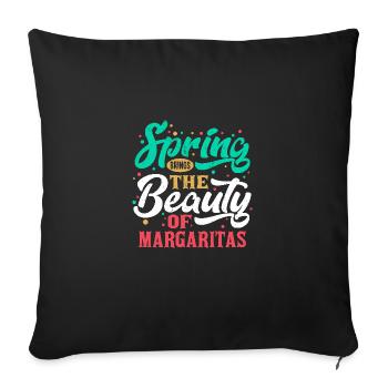 Spring Brings The Beauty Of Margaritas - Sofa pillowcase 17,3'' x 17,3'' (45 x 45 cm) - black - Front