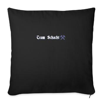 Schalke Team Ruhrgebiet Fussball Schalker Geschenk - Sofakissenbezug 45 x 45 cm - Schwarz - Vorne