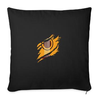 Guitar Graphic Guitar Player Rock Band Member Musi - Sofakissenbezug 45 x 45 cm - Schwarz - Vorne