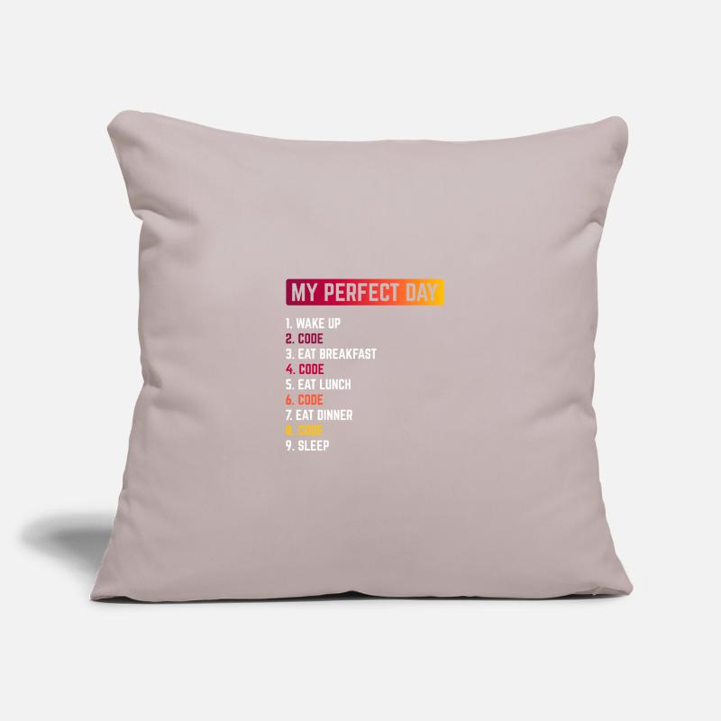 My Perfect Day Wake Up Code Software Developer Pro Sofakissenbezug 45 x 45 cm