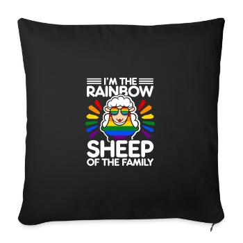 I'm The Rainbow Sheep In The Family Lesbian Love G - Sofakissenbezug 45 x 45 cm - Schwarz - Vorne