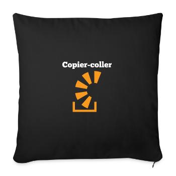 Copier Coller Programmer Software Developer Nerd G - Sofakissenbezug 45 x 45 cm - Schwarz - Vorne