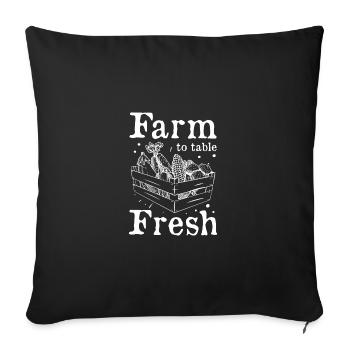 Farm To Table Fresh Graphic Tractor Tractor Drivin - Sofakissenbezug 45 x 45 cm - Schwarz - Vorne