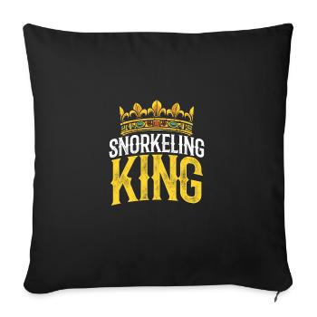 Snorkeling King Scuba Diver Diving Snorkeling Snor - Sofakissenbezug 45 x 45 cm - Schwarz - Vorne