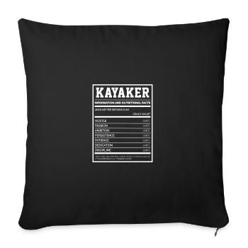 Kayaker Information And Nutritional Facts Canoe Ka - Sofakissenbezug 45 x 45 cm - Schwarz - Vorne