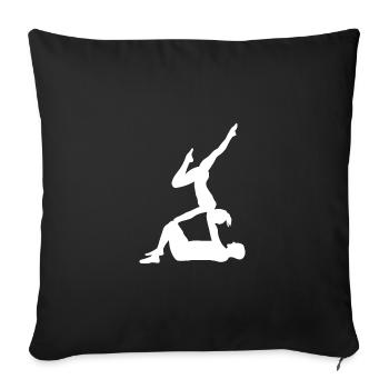 Retro Graphic Gymnast Gymnastics Acrobat Acrobatic - Sofakissenbezug 45 x 45 cm - Schwarz - Vorne