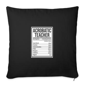 Acrobatics Teacher Serving Size Acrobat Gymnastics - Sofakissenbezug 45 x 45 cm - Schwarz - Vorne