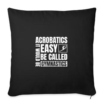 Evolution Graphic Gymnast Gymnastics Acrobat Acrob - Sofakissenbezug 45 x 45 cm - Schwarz - Vorne