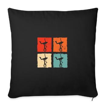 Retro Graphic Gymnast Gymnastics Acrobat Acrobatic - Sofakissenbezug 45 x 45 cm - Schwarz - Vorne