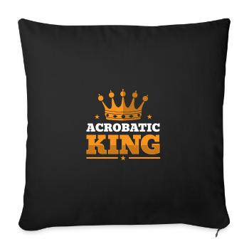 King Graphic Gymnast Gymnastics Acrobat Acrobatics - Sofakissenbezug 45 x 45 cm - Schwarz - Vorne