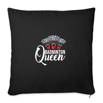 Badminton Queen Badminton Player Shuttlecock Sport - Sofakissenbezug 45 x 45 cm - Schwarz - Vorne