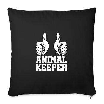 Retro Graphic Animal Keeper Zoo Keeper Animal Love - Sofakissenbezug 45 x 45 cm - Schwarz - Vorne
