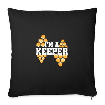 I'm A Keeper Animal Lover Animals Zoo Keeper Zoo K - Sofakissenbezug 45 x 45 cm - Schwarz - Vorne