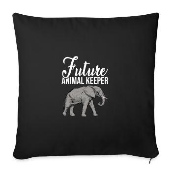 Future Animal Keeper Animal Lover Zoo Keeper Zoolo - Sofakissenbezug 45 x 45 cm - Schwarz - Vorne