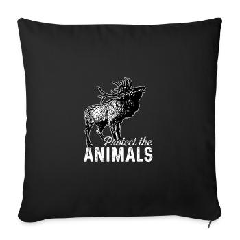 Protect The Animals Animal Lover Zoologist Zoo Kee - Sofakissenbezug 45 x 45 cm - Schwarz - Vorne