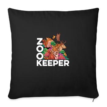 Retro Graphic Animal Keeper Zoo Keeper Animal Love - Sofakissenbezug 45 x 45 cm - Schwarz - Vorne