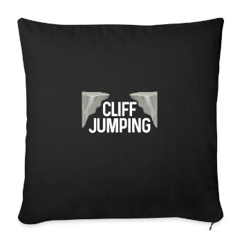 Retro Graphic Cliff Diver Cliff Diving Tombstoning - Sofa pillowcase 17,3'' x 17,3'' (45 x 45 cm) - black - Front