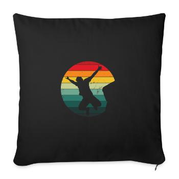 Retro Graphic Cliff Diver Cliff Diving Tombstoning - Sofa pillowcase 17,3'' x 17,3'' (45 x 45 cm) - black - Front