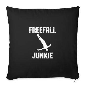 Freefall Junkie Cliff Diving Tombstoning Cliff Jum - Sofa pillowcase 17,3'' x 17,3'' (45 x 45 cm) - black - Front