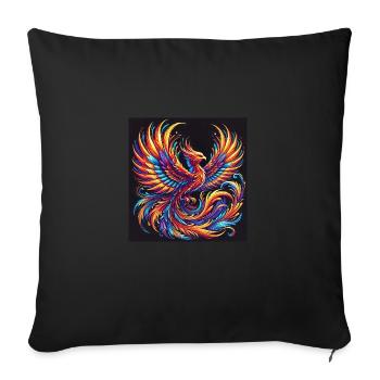 Rise like the phoenix from the ashes - Sofa pillowcase 17,3'' x 17,3'' (45 x 45 cm) - black - Front