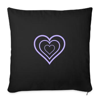 MOTHER'S DAY. HAPPY MOTHER'S DAY. MOM - Sofa pillowcase 17,3'' x 17,3'' (45 x 45 cm) - black - Front