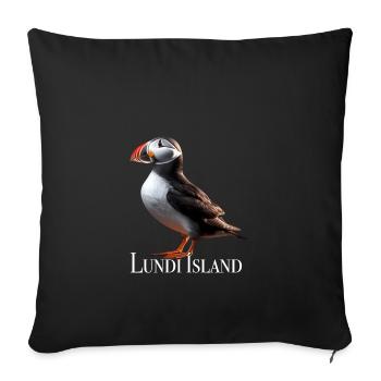 Lundi Island - Sofa pillowcase 17,3'' x 17,3'' (45 x 45 cm) - black - Front