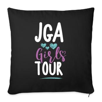 Jga Bachelorette Girls Tour - Housse de coussin décorative 45 x 45 cm - noir - Devant