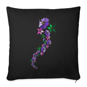 polynesien - Housse de coussin décorative 45 x 45 cm - noir - Devant
